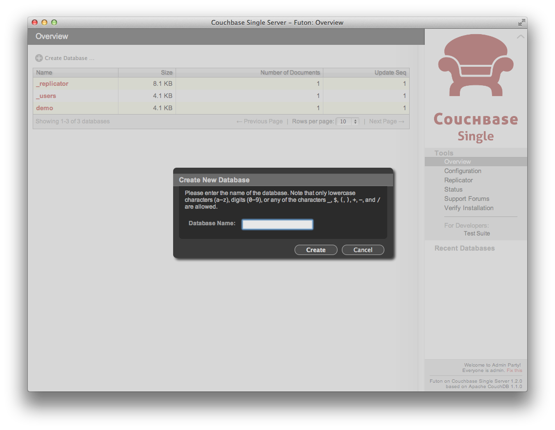 Creating a Database